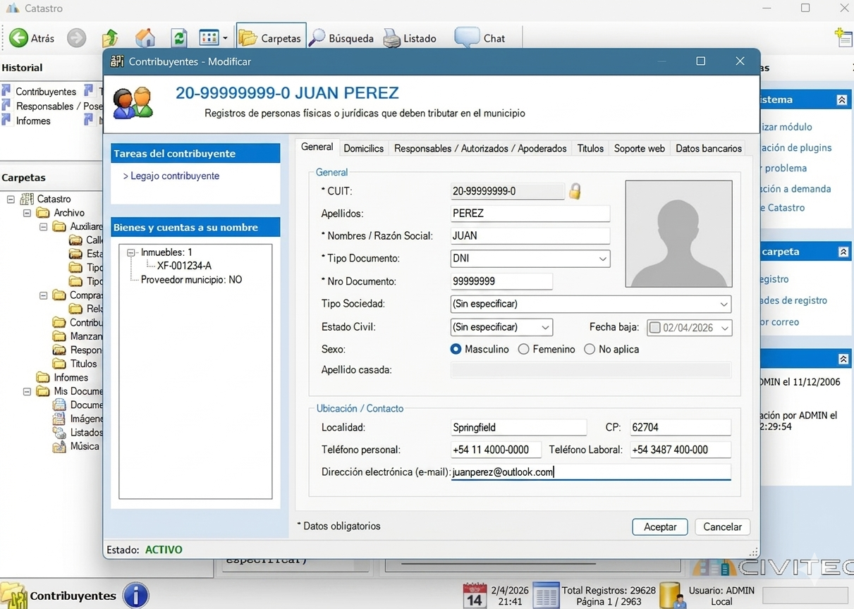 Ficha del Contribuyente